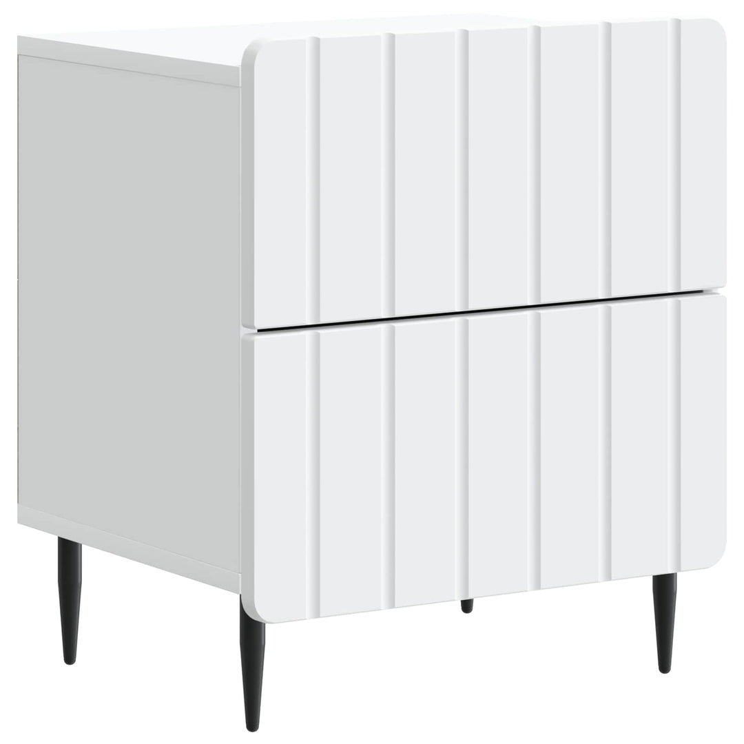 Natskab 2 pcs Hvid 43 x 34,5 x 49,5 cm Konstrueret træ