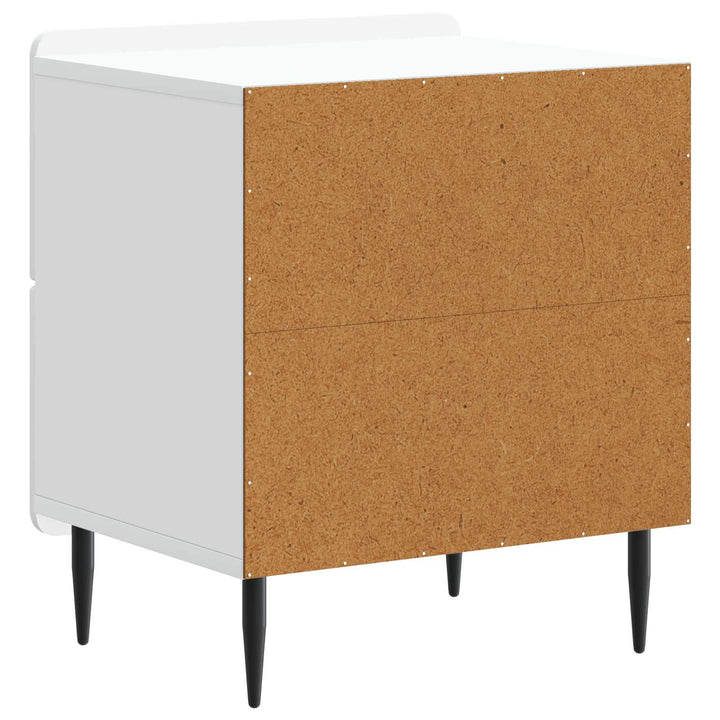 Natskab 2 pcs Hvid 43 x 34,5 x 49,5 cm Konstrueret træ