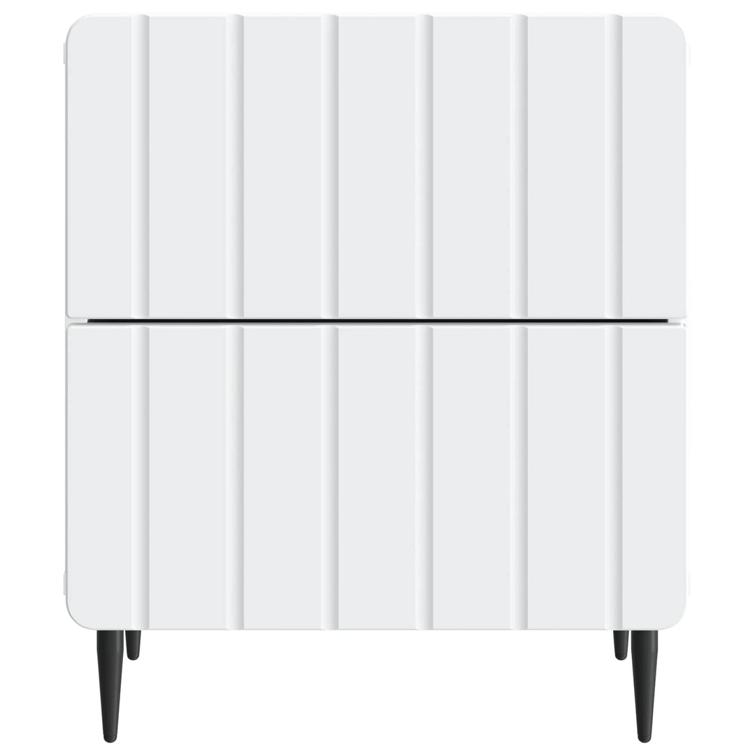 Natskab 2 pcs Hvid 43 x 34,5 x 49,5 cm Konstrueret træ
