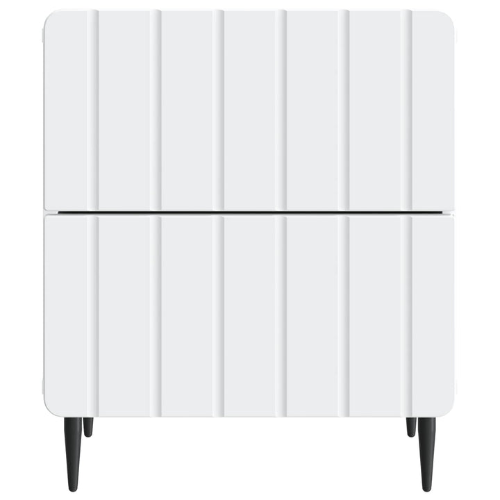 Natskab 2 pcs Hvid 43 x 34,5 x 49,5 cm Konstrueret træ