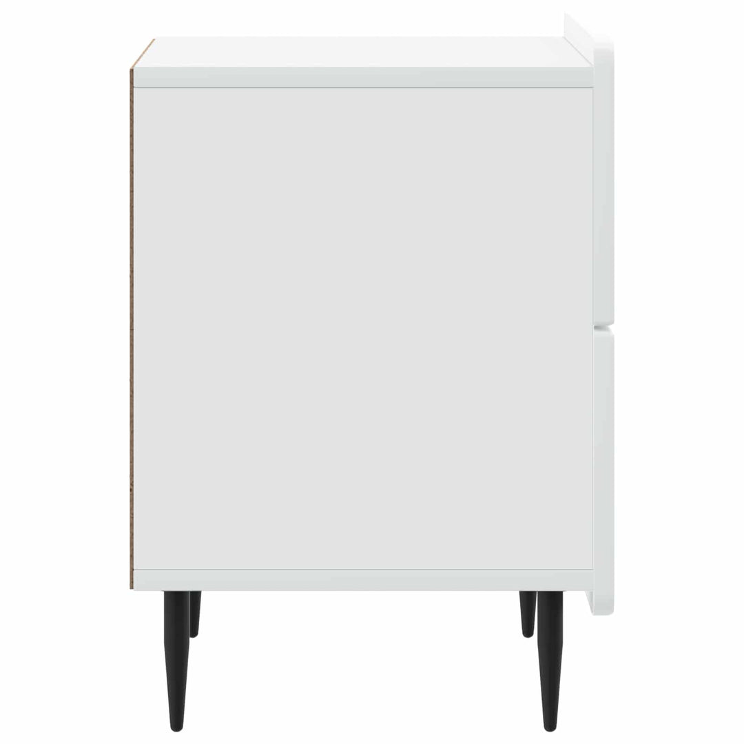 Natskab 2 pcs Hvid 43 x 34,5 x 49,5 cm Konstrueret træ
