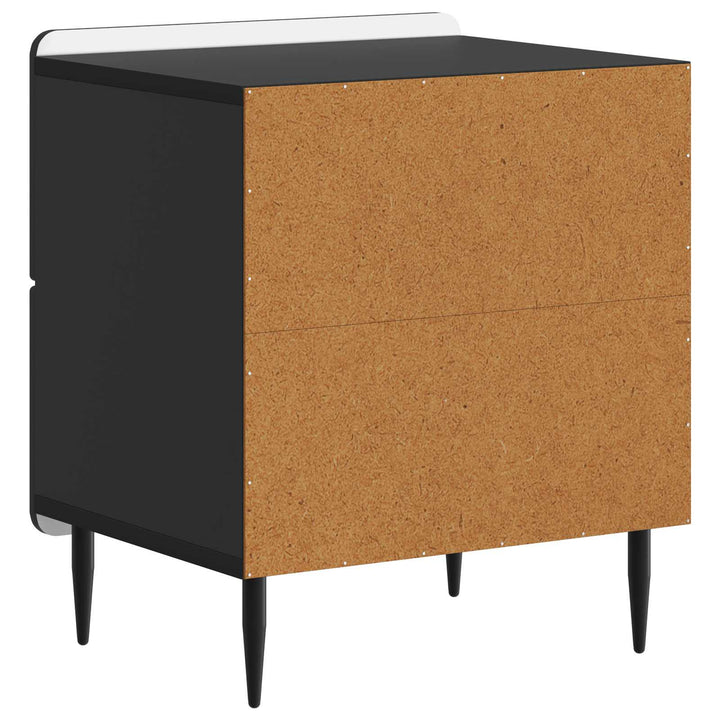 Natskab 2 pcs Sort 43 x 34,5 x 49,5 cm Konstrueret træ