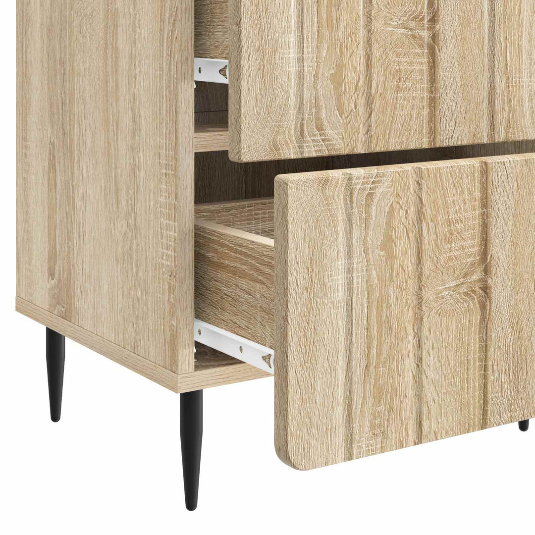 Natskab 2 pcs Sonoma-eg 43 x 34,5 x 49,5 cm Konstrueret træ