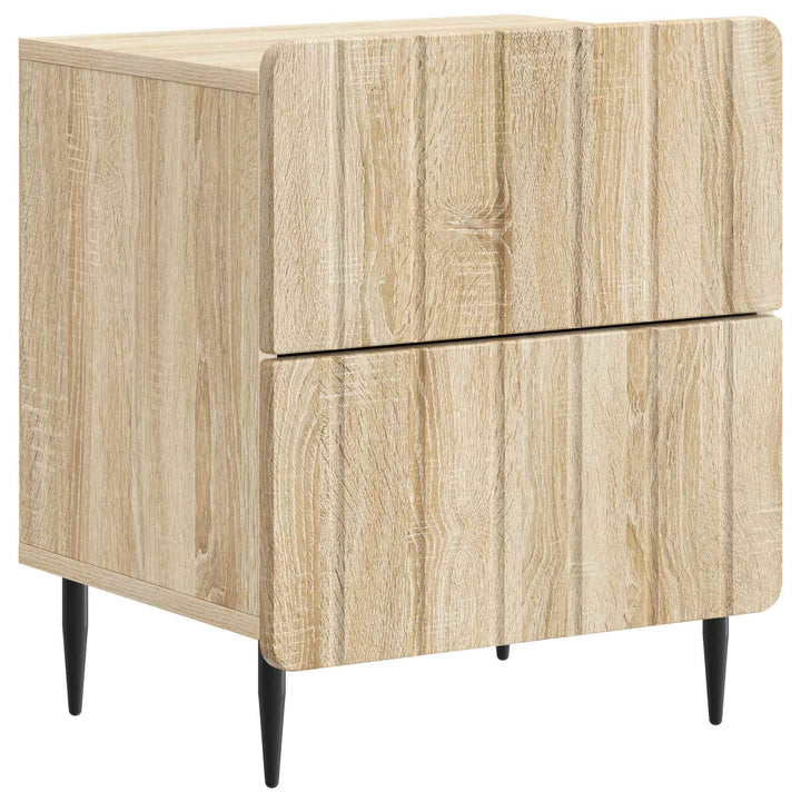 Natskab 2 pcs Sonoma-eg 43 x 34,5 x 49,5 cm Konstrueret træ