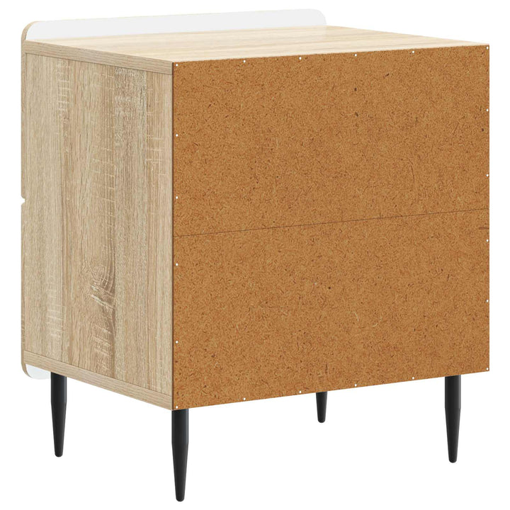 Natskab 2 pcs Sonoma-eg 43 x 34,5 x 49,5 cm Konstrueret træ