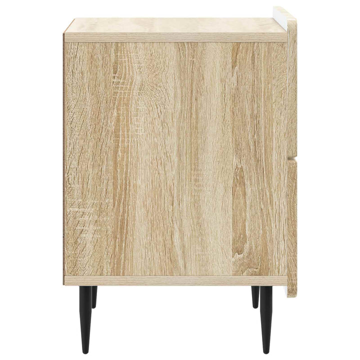 Natskab 2 pcs Sonoma-eg 43 x 34,5 x 49,5 cm Konstrueret træ