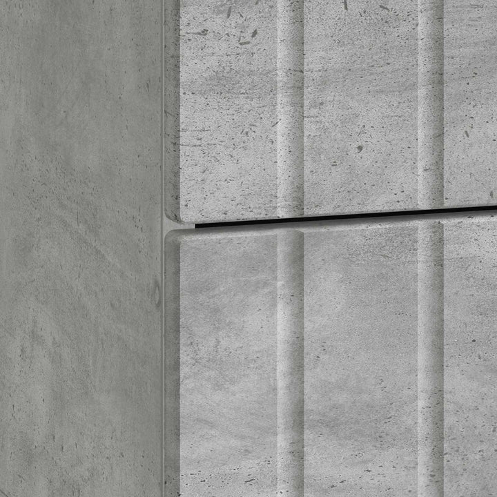 Natskab 2 pcs Betongrå 43 x 34,5 x 49,5 cm Konstrueret træ