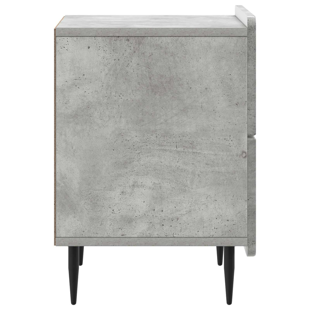 Natskab 2 pcs Betongrå 43 x 34,5 x 49,5 cm Konstrueret træ