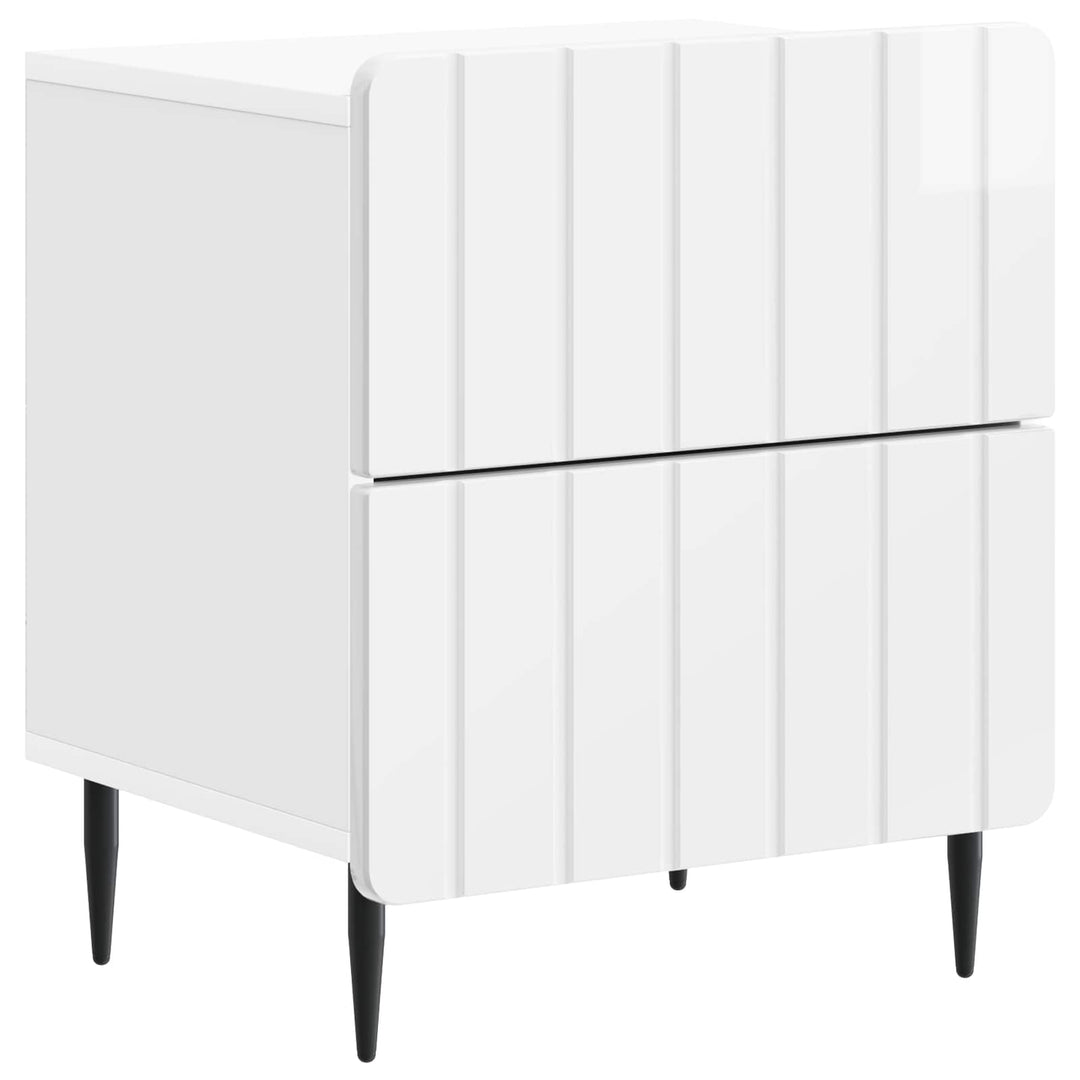 Natskab Hvid højglans 43 x 34,5 x 49,5 cm Konstrueret træ