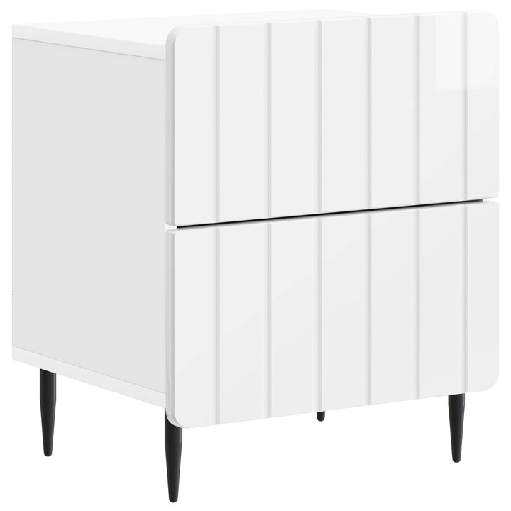 Natskab Hvid højglans 43 x 34,5 x 49,5 cm Konstrueret træ