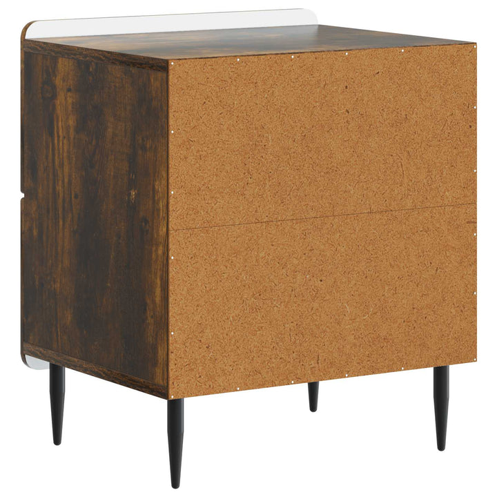 Natskab med skuffe Røget eg 43 x 34,5 x 49,5 cm Konstrueret træ