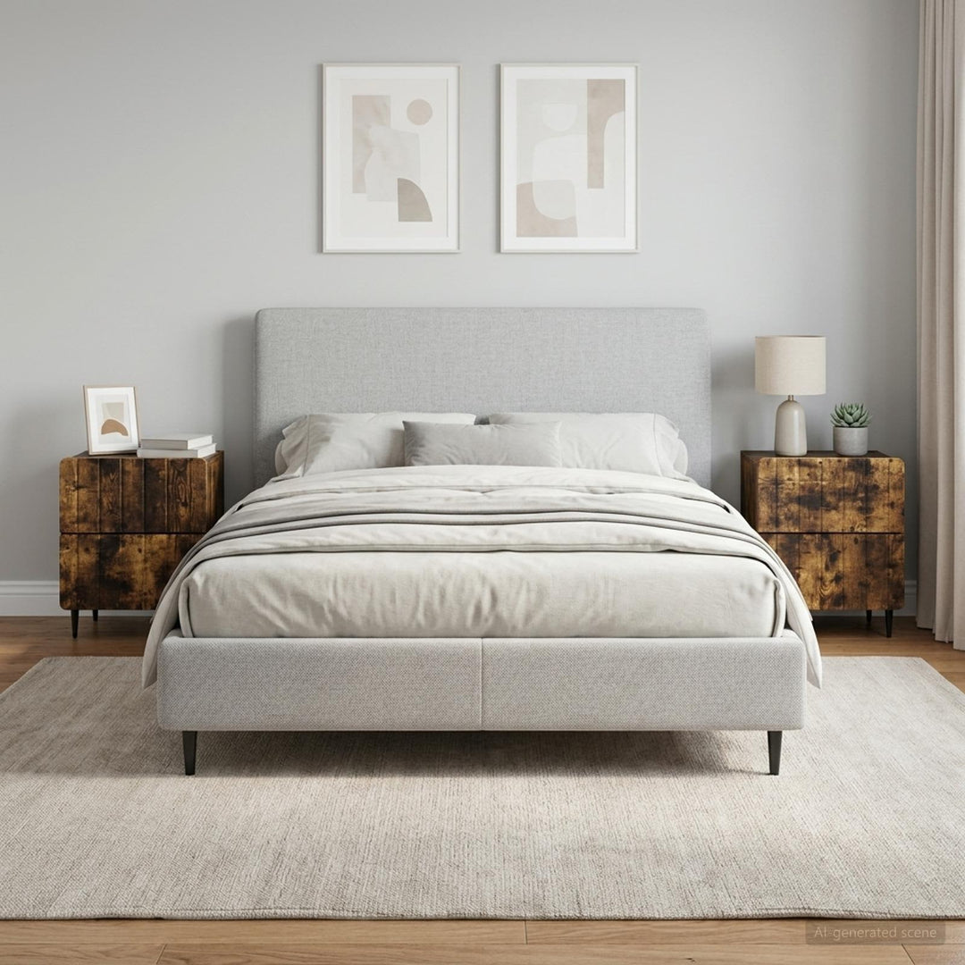 Natskab 2 pcs Røget eg 43 x 34,5 x 49,5 cm Konstrueret træ