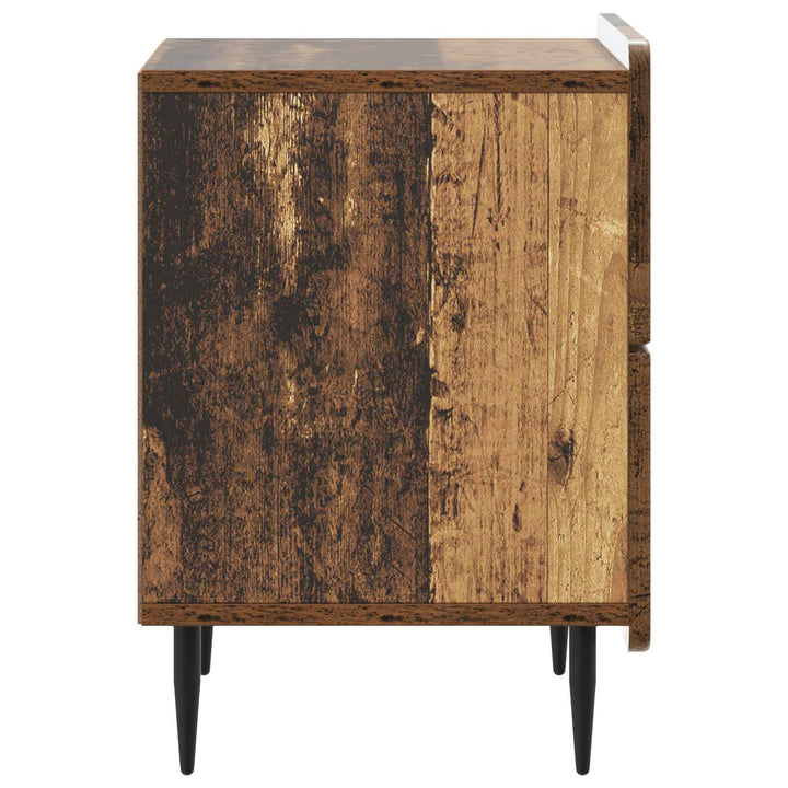 Natskab 2 pcs Gammelt træ 43 x 34,5 x 49,5 cm Konstrueret træ