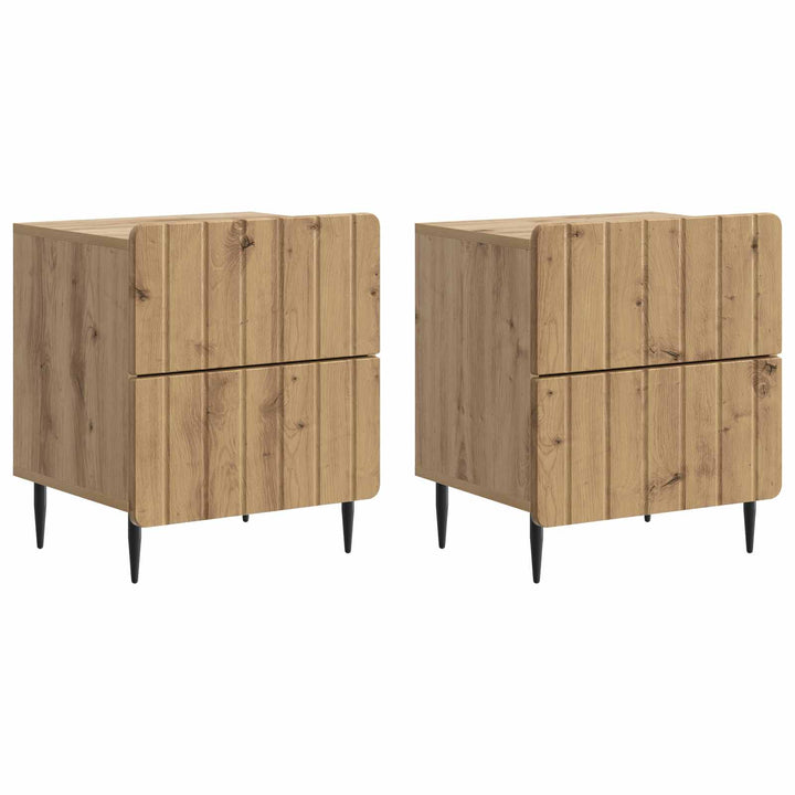 Natskab 2 pcs Artisan-eg 43 x 34,5 x 49,5 cm Konstrueret træ
