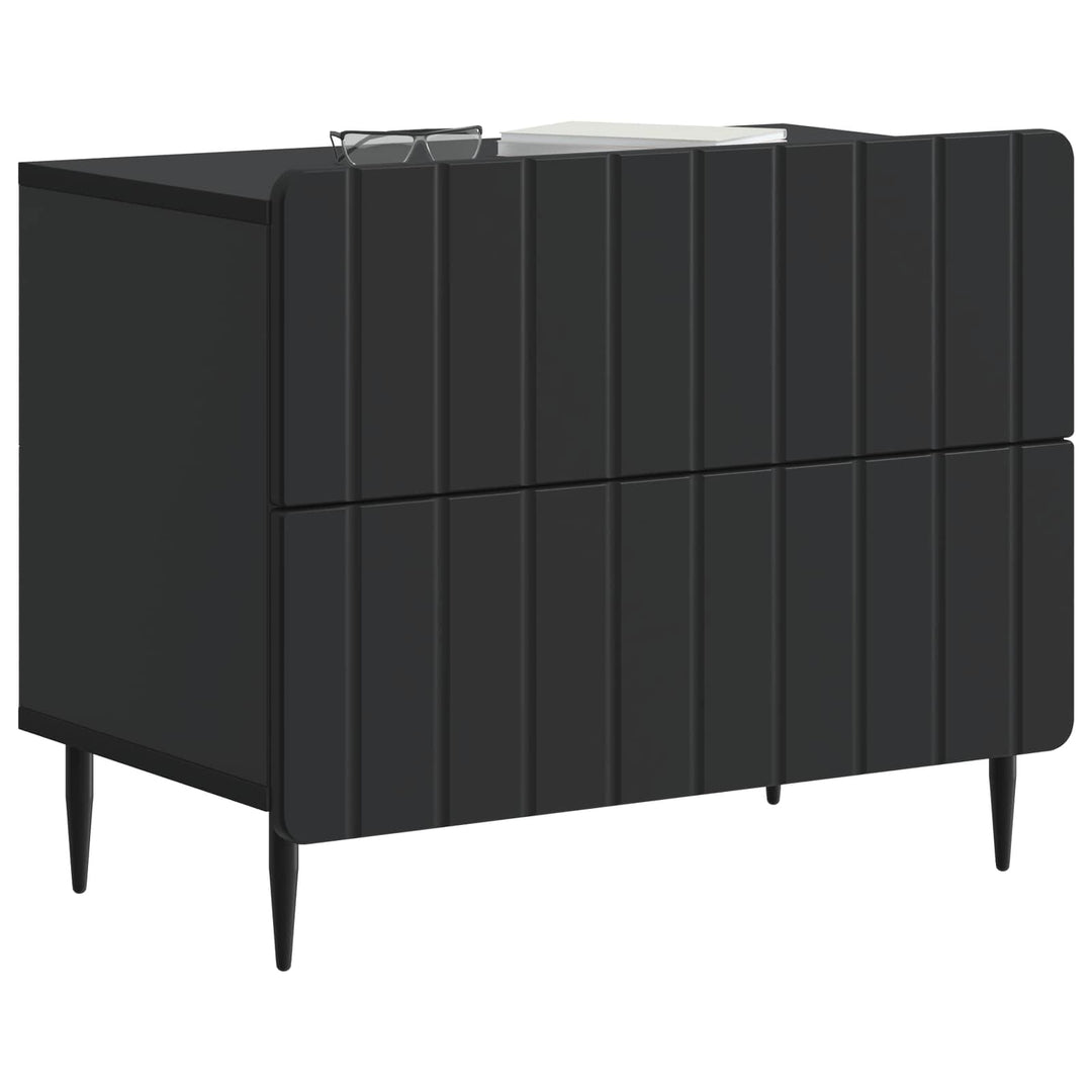 Natskab med skuffe Sort 62 x 34,5 x 49,5 cm Konstrueret træ