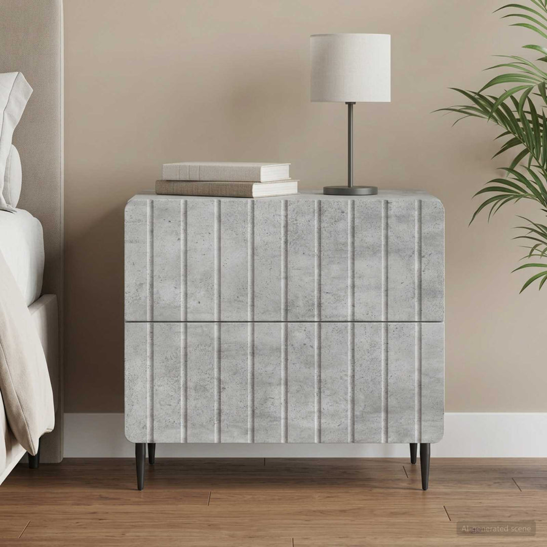 Natskab Betongrå 62 x 34,5 x 49,5 cm Konstrueret træ
