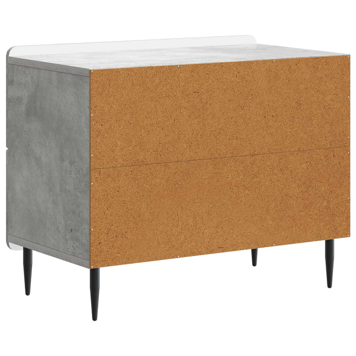 Natskab med skuffe Betongrå 62 x 34,5 x 49,5 cm Konstrueret træ