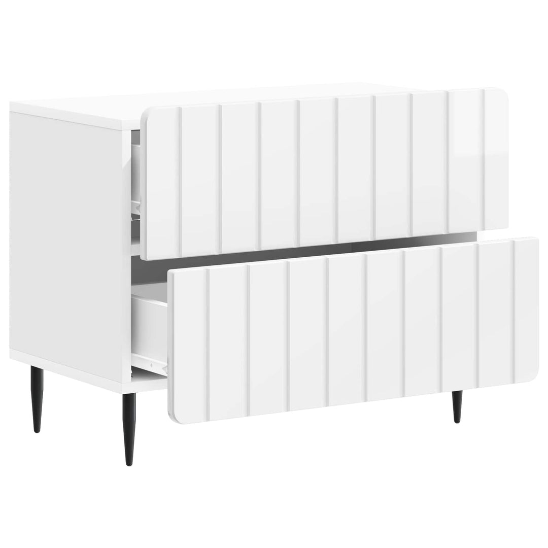 Natskab Hvid højglans 62 x 34,5 x 49,5 cm Konstrueret træ