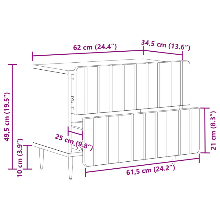 Natskab Hvid højglans 62 x 34,5 x 49,5 cm Konstrueret træ