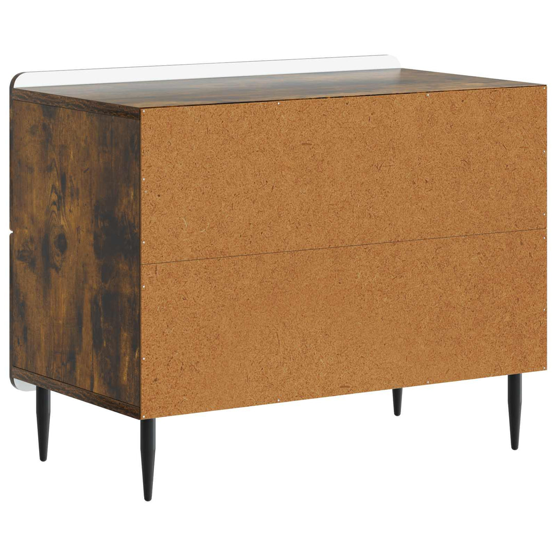 Natskab med skuffe Røget eg 62 x 34,5 x 49,5 cm Konstrueret træ