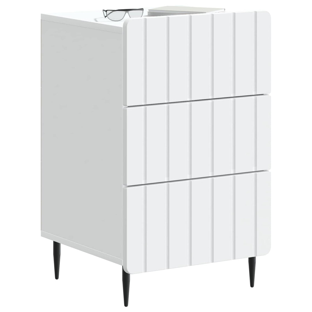Natskab med skuffe Hvid 43x 41 x 68 cm Konstrueret træ