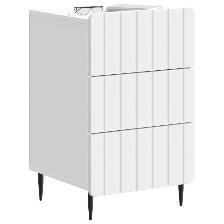 Natskab med skuffe Hvid 43x 41 x 68 cm Konstrueret træ