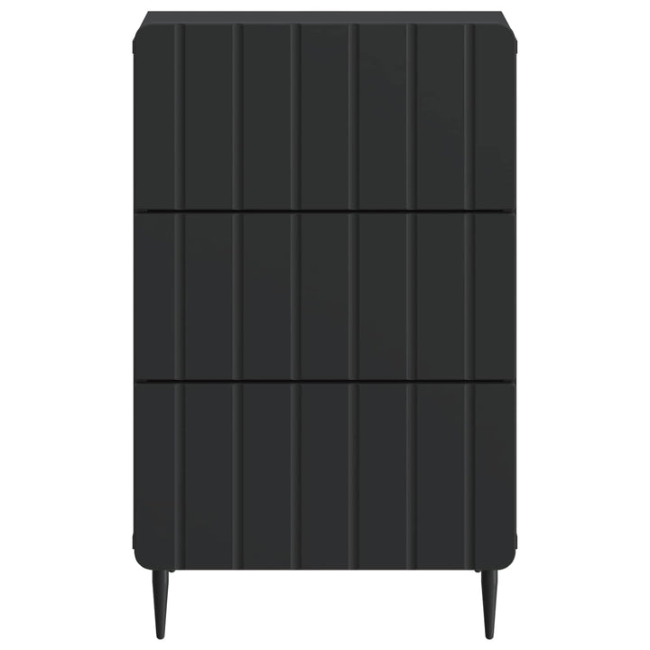 Natskab med skuffe Sort 43x 41 x 68 cm Konstrueret træ