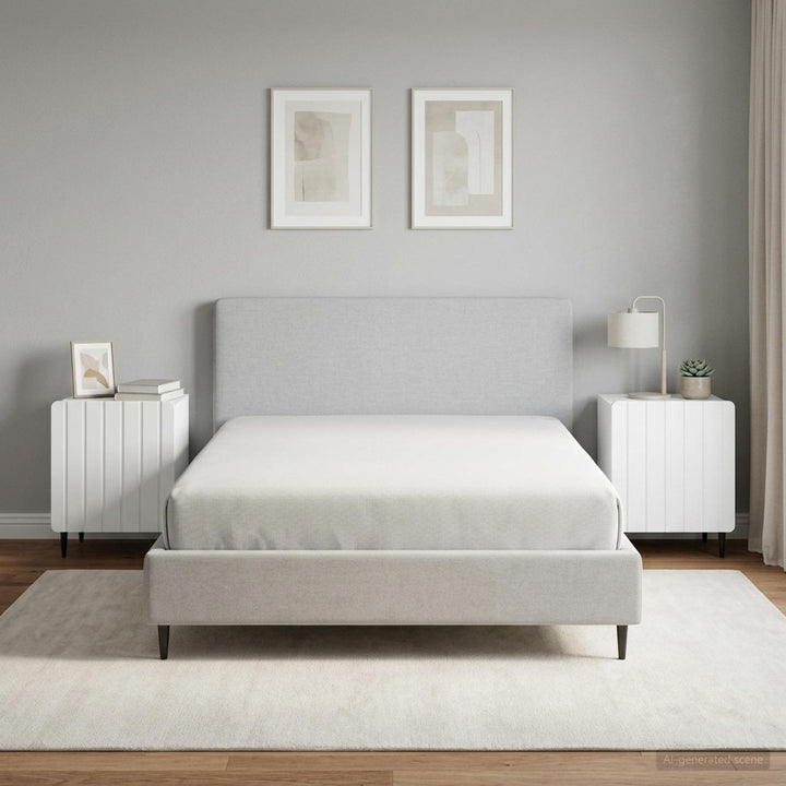 Natskab 2 pcs Hvid 43 x 34,5 x 52 cm Konstrueret træ