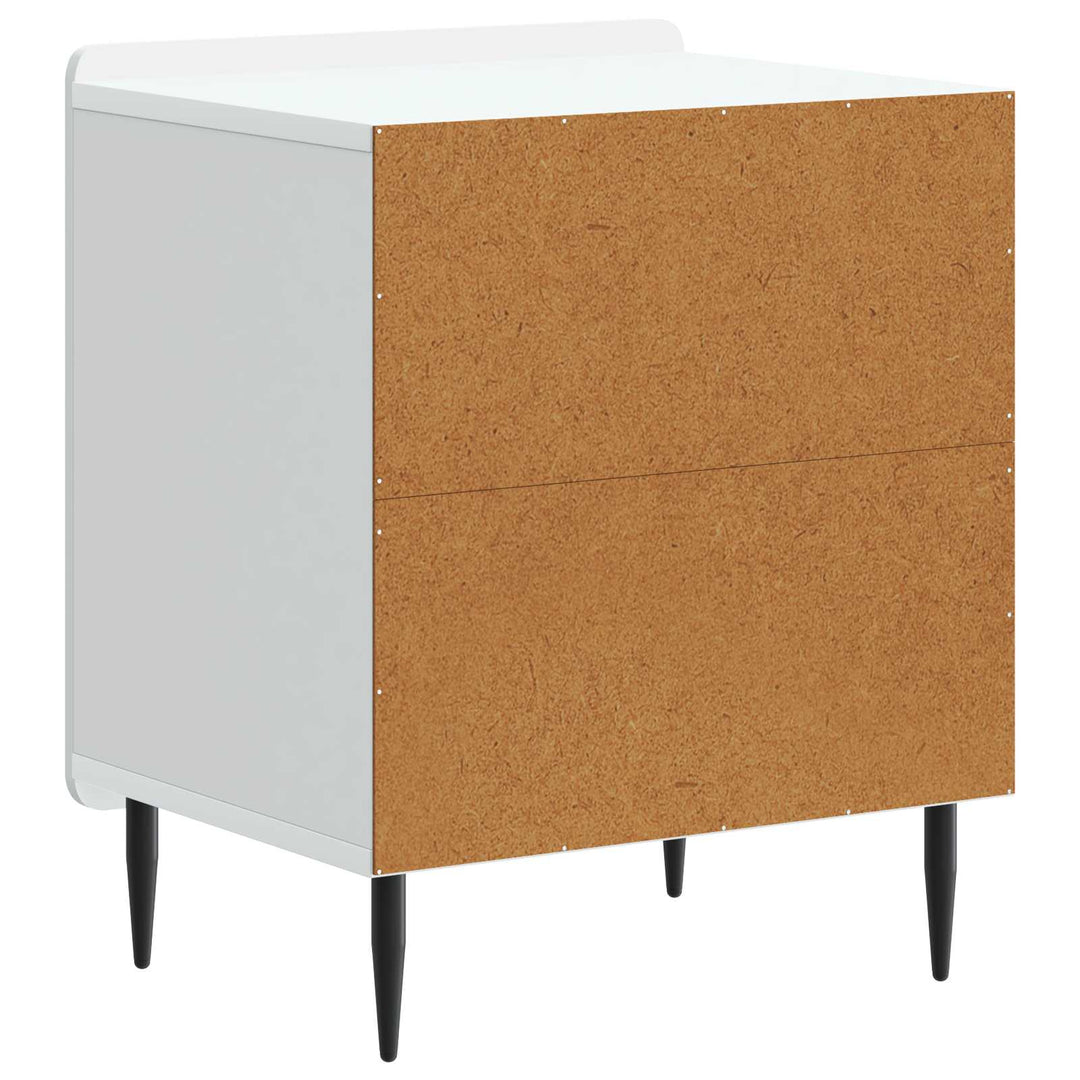 Natskab 2 pcs Hvid 43 x 34,5 x 52 cm Konstrueret træ