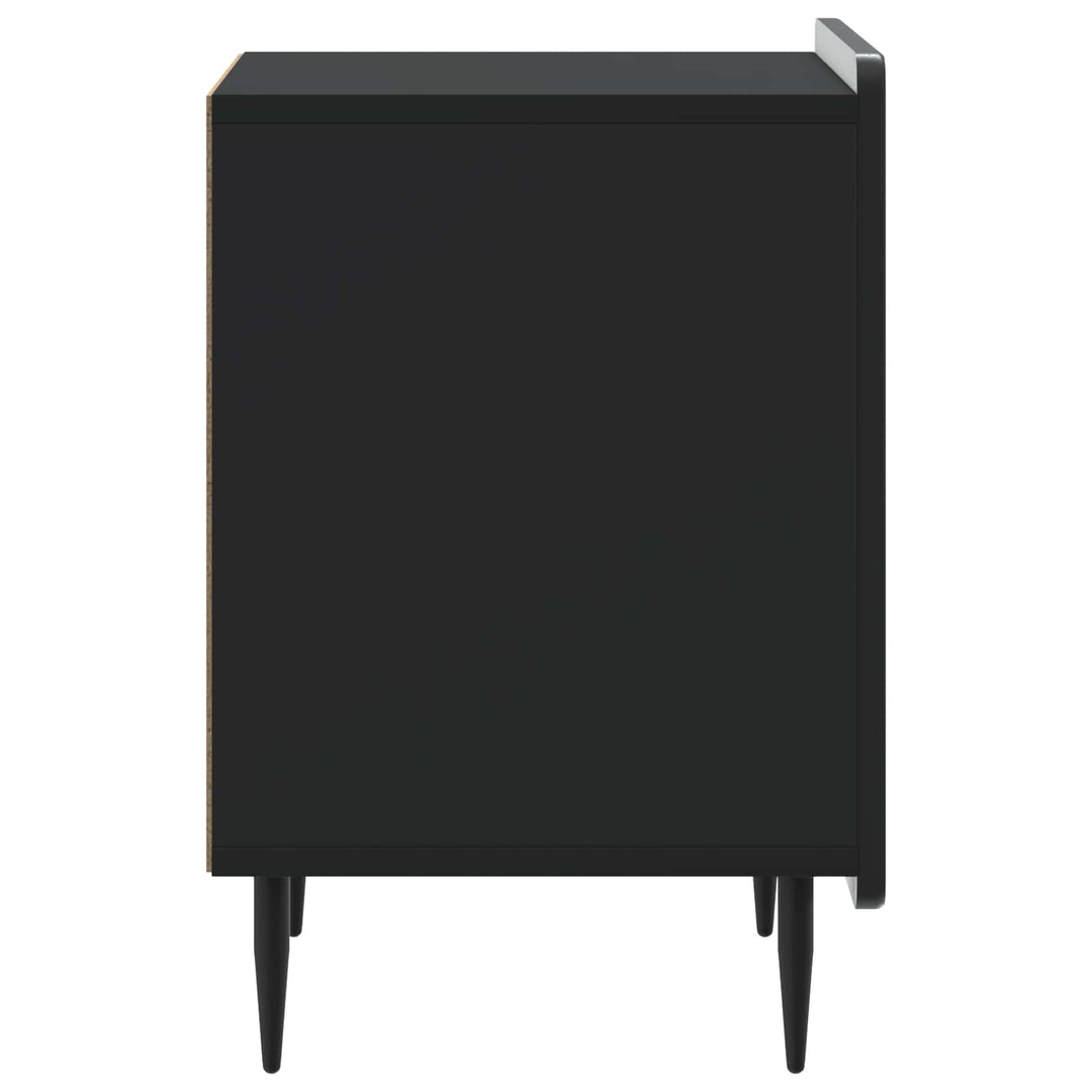 Natskab 2 pcs Sort 43 x 34,5 x 52 cm Konstrueret træ