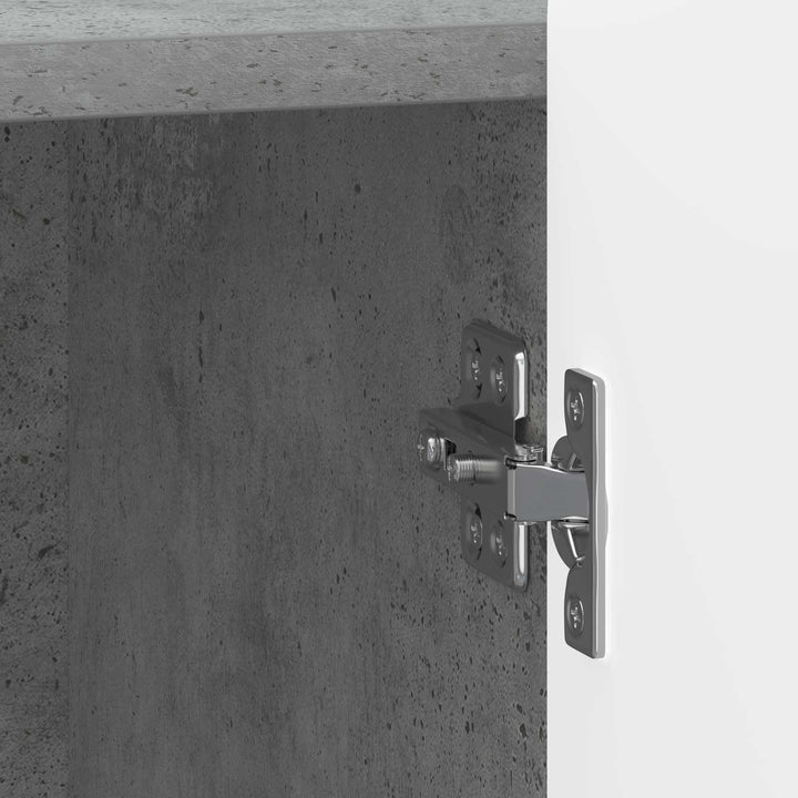 Natskab 2 pcs Betongrå 43 x 34,5 x 52 cm Konstrueret træ