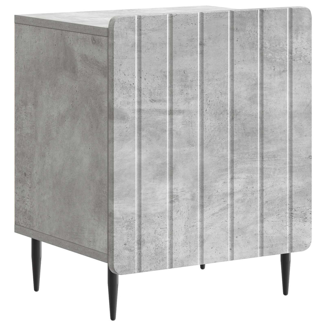 Natskab 2 pcs Betongrå 43 x 34,5 x 52 cm Konstrueret træ