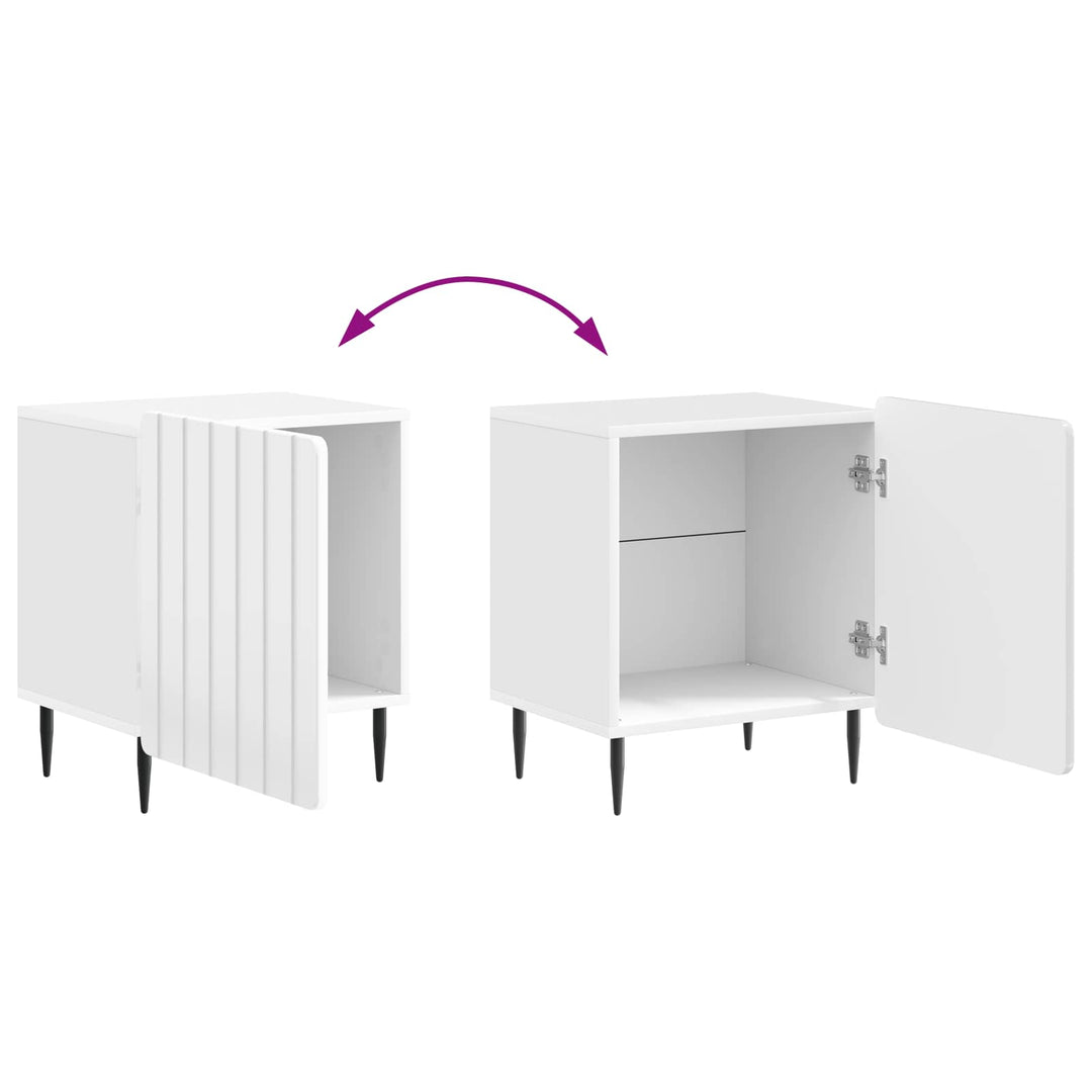 Natskab 2 pcs Hvid højglans 43 x 34,5 x 52 cm Konstrueret træ