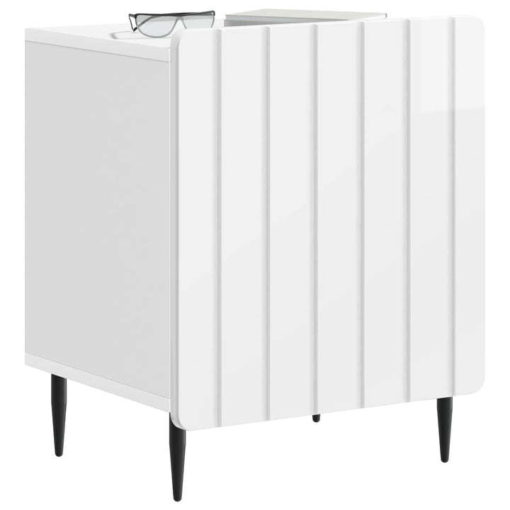 Natskab 2 pcs Hvid højglans 43 x 34,5 x 52 cm Konstrueret træ