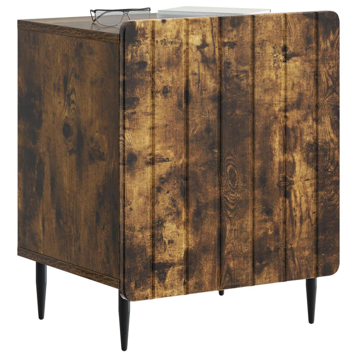 Natskab 2 pcs Røget eg 43 x 34,5 x 52 cm Konstrueret træ
