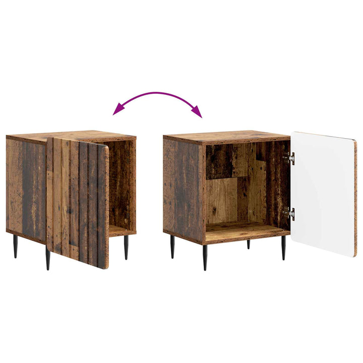 Natskab 2 pcs Gammelt træ 43 x 34,5 x 52 cm Konstrueret træ