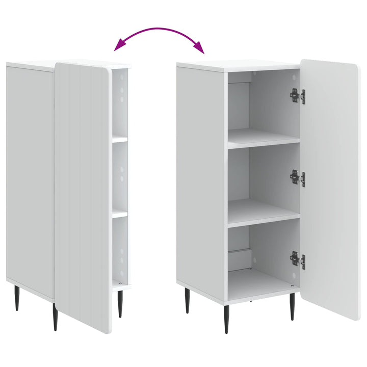 Sideboard Hvid 34,5 x 33 x 92 cm Konstrueret træ