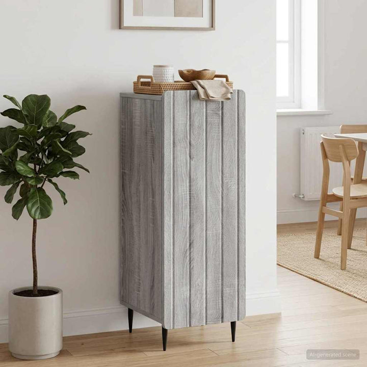 Sideboard Grå sonoma-eg 34,5 x 33 x 92 cm Konstrueret træ