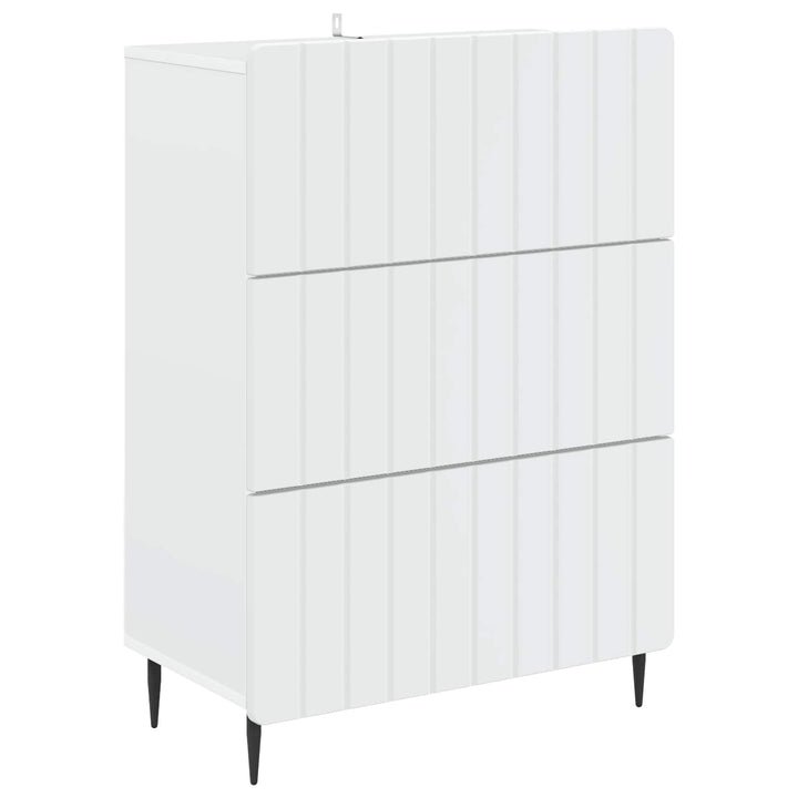 Skuffeskab Hvid 66 x 34,5 x 92 cm Konstrueret træ