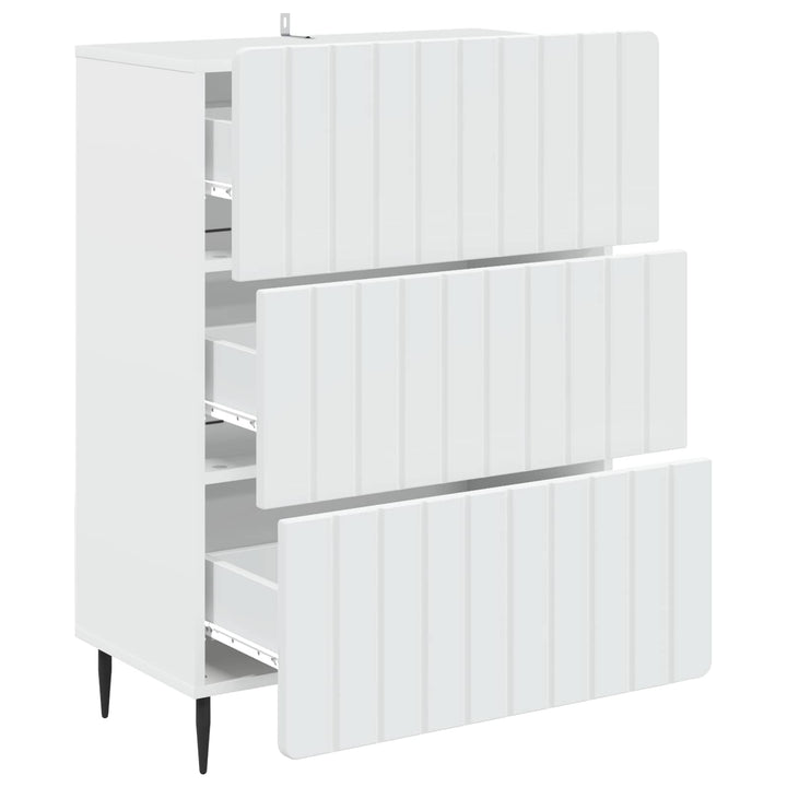 Skuffeskab Hvid 66 x 34,5 x 92 cm Konstrueret træ