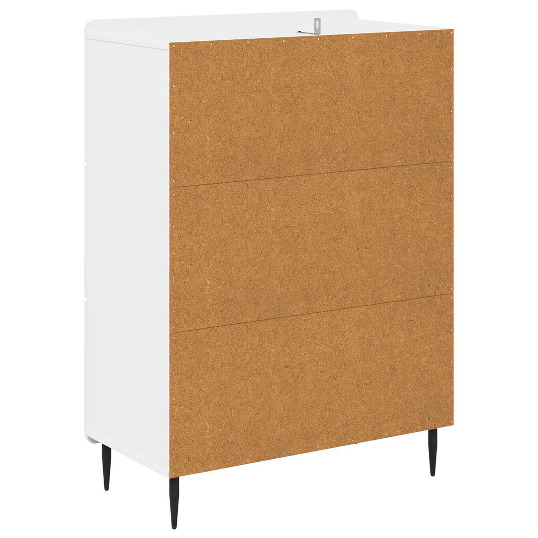 Skuffeskab Hvid 66 x 34,5 x 92 cm Konstrueret træ