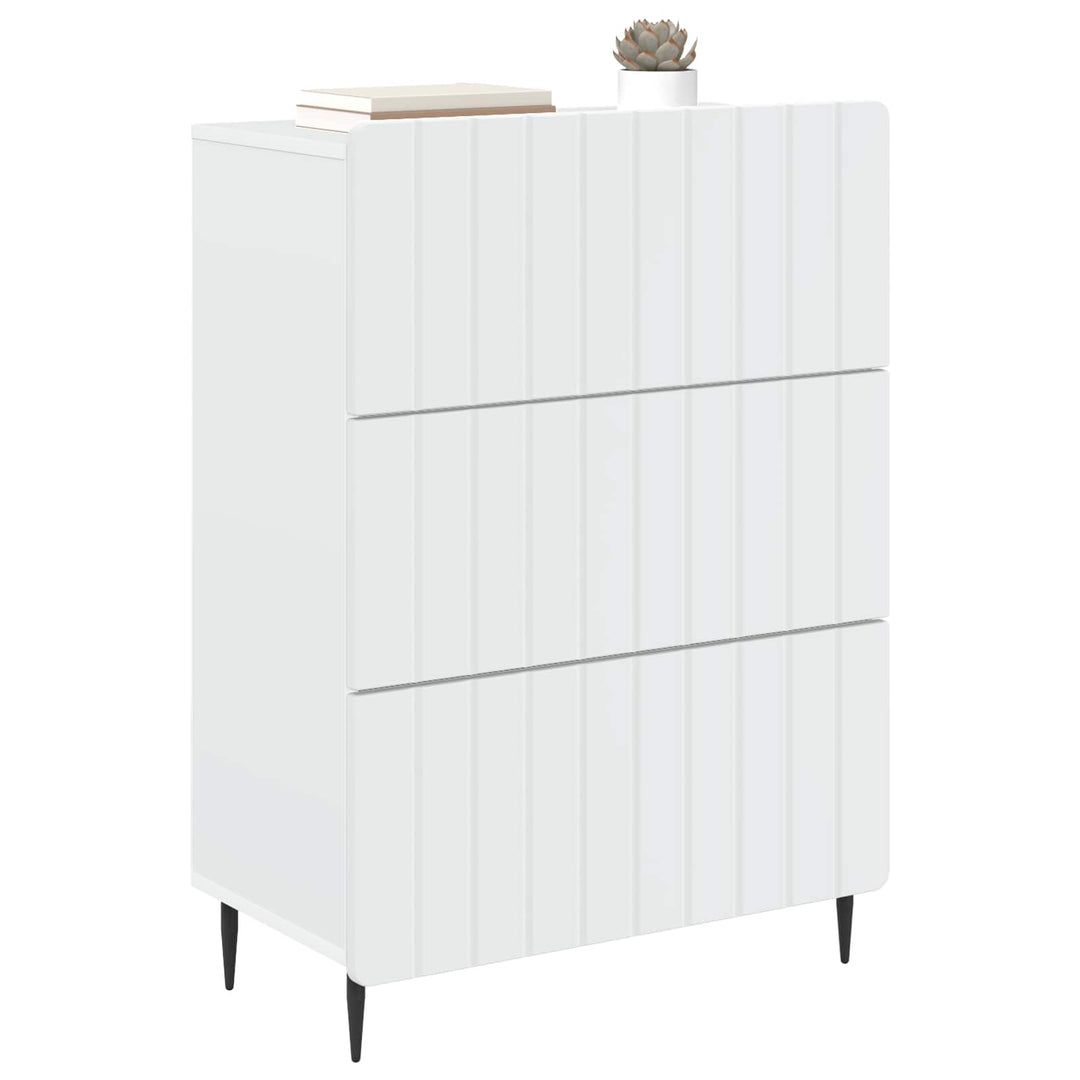 Skuffeskab Hvid 66 x 34,5 x 92 cm Konstrueret træ