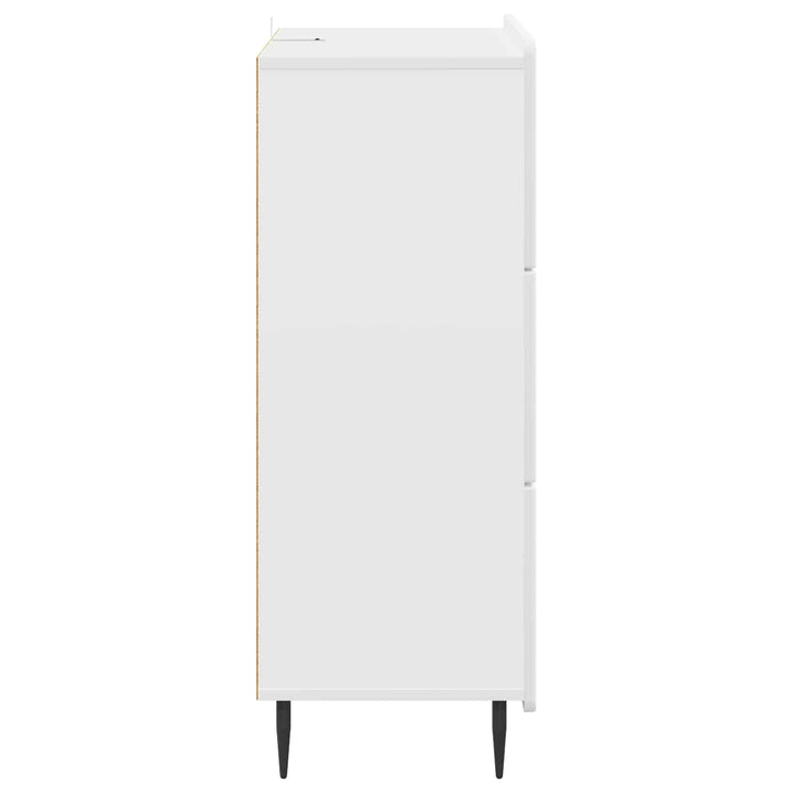 Skuffeskab Hvid 66 x 34,5 x 92 cm Konstrueret træ