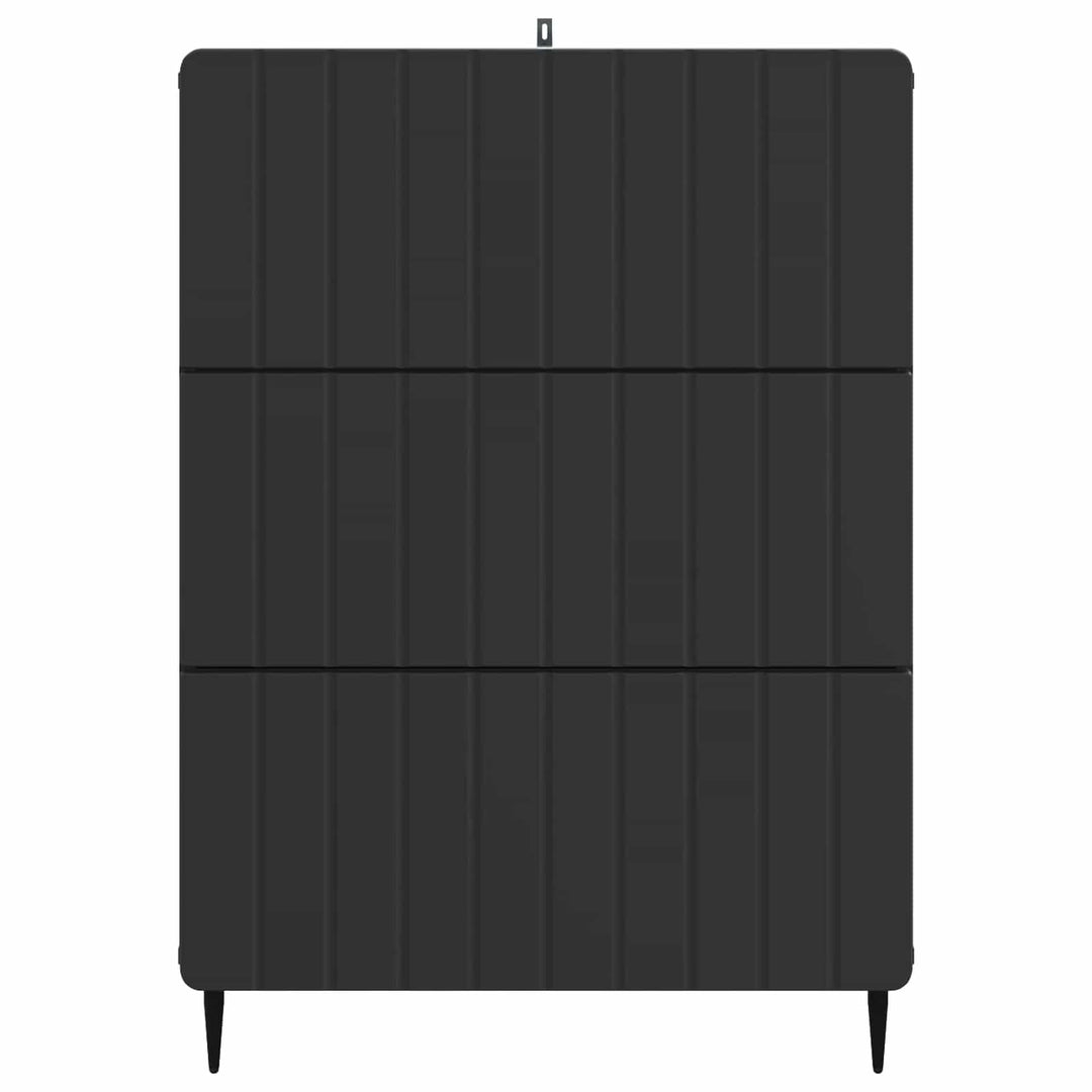 Skuffeskab Sort 66 x 34,5 x 92 cm Konstrueret træ