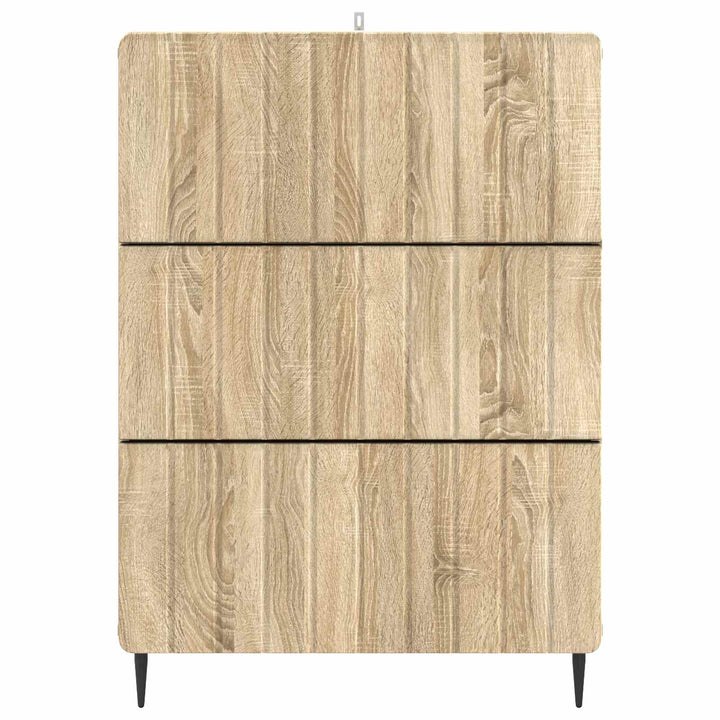Skuffeskab Sonoma-eg 66 x 34,5 x 92 cm Konstrueret træ