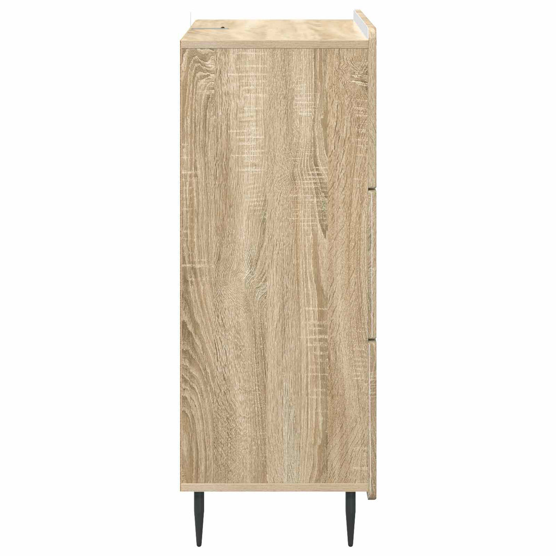 Skuffeskab Sonoma-eg 66 x 34,5 x 92 cm Konstrueret træ