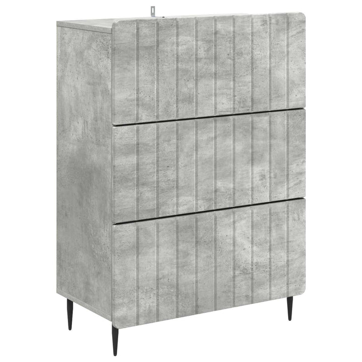 Skuffeskab Betongrå 66 x 34,5 x 92 cm Konstrueret træ