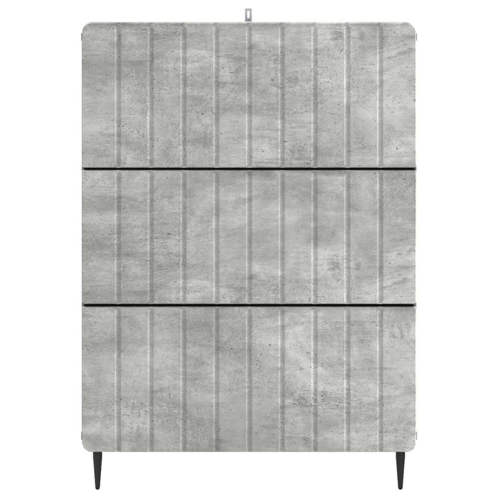 Skuffeskab Betongrå 66 x 34,5 x 92 cm Konstrueret træ