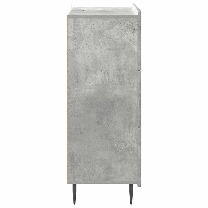 Skuffeskab Betongrå 66 x 34,5 x 92 cm Konstrueret træ