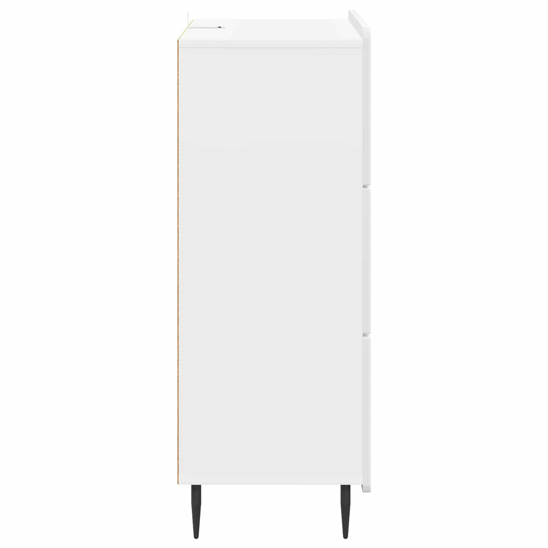 Skuffeskab Hvid højglans 66 x 34,5 x 92 cm Konstrueret træ
